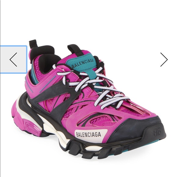 pink and black balenciaga sneakers